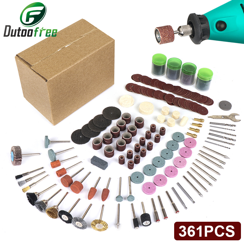 Cordless Rotary Tool Kit Accessories - 361 buah/lot peralatan listrik Set Aksesori