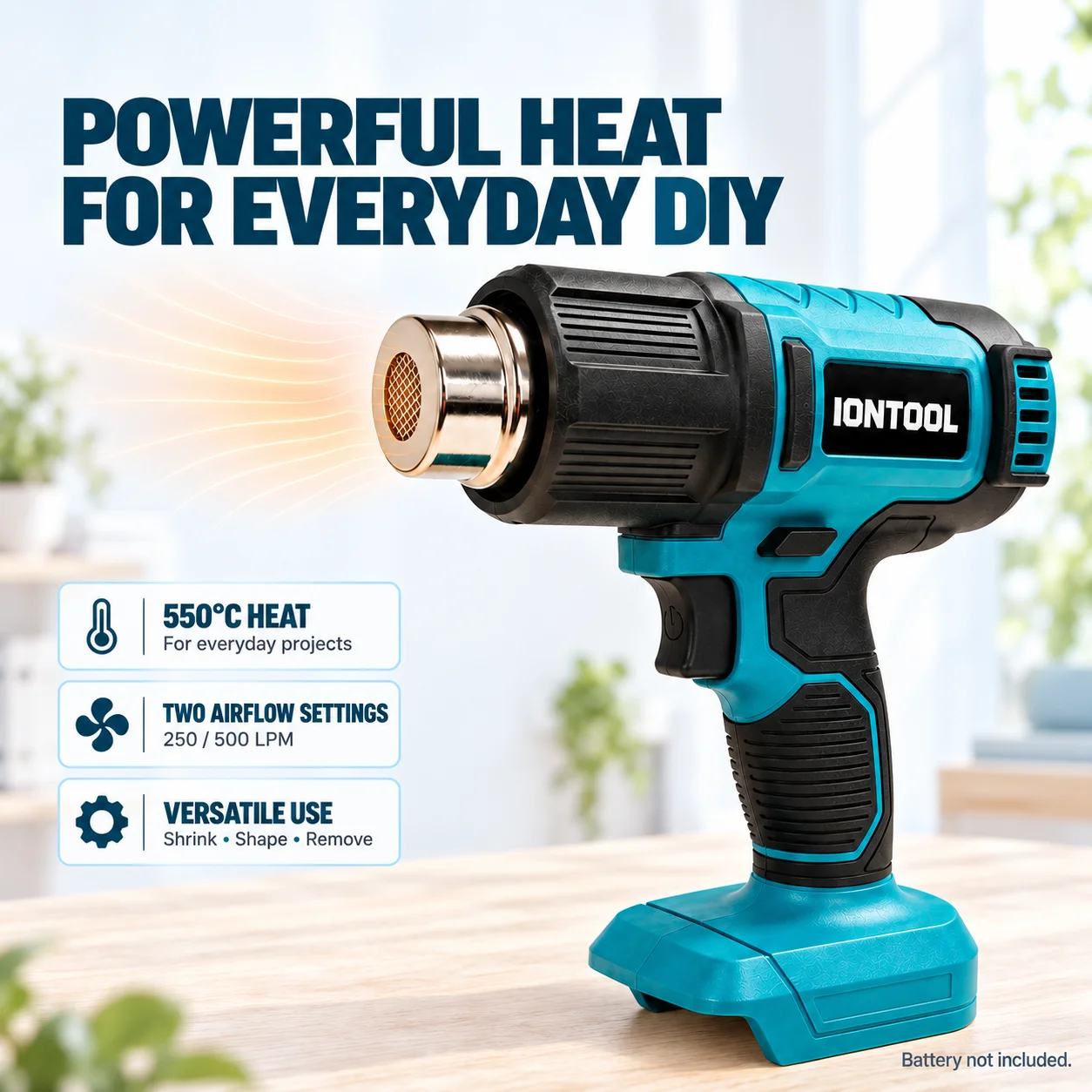Pistol Pemanas Tanpa Kabel ION - Cordless Heat Gun For Shrink Tubing ulasan dan harga